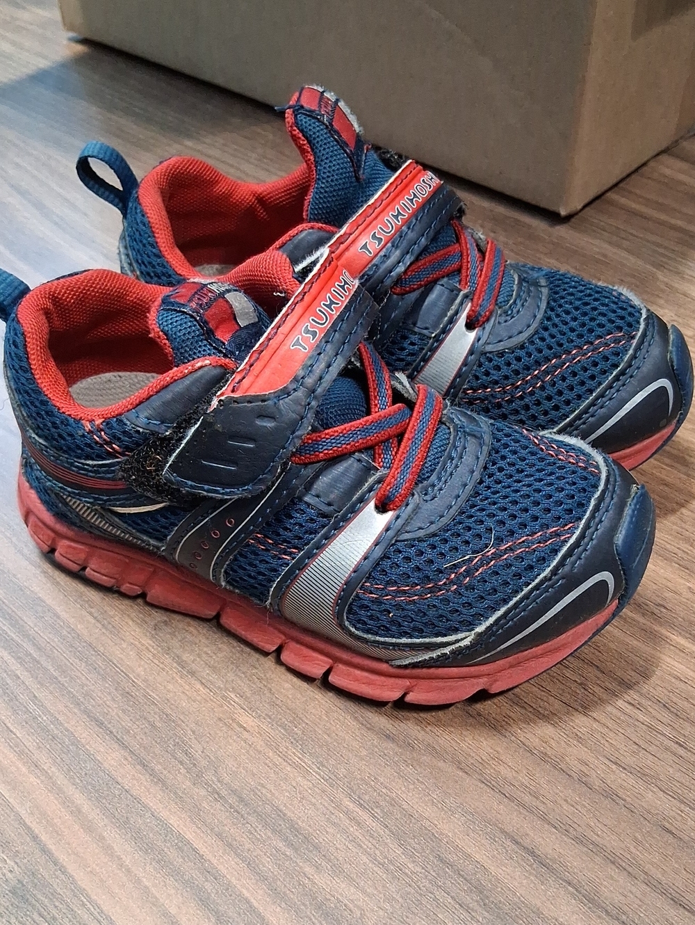 Kids Navy and Red Athletic Sneakers - Comfortable Everyday Play Shoes